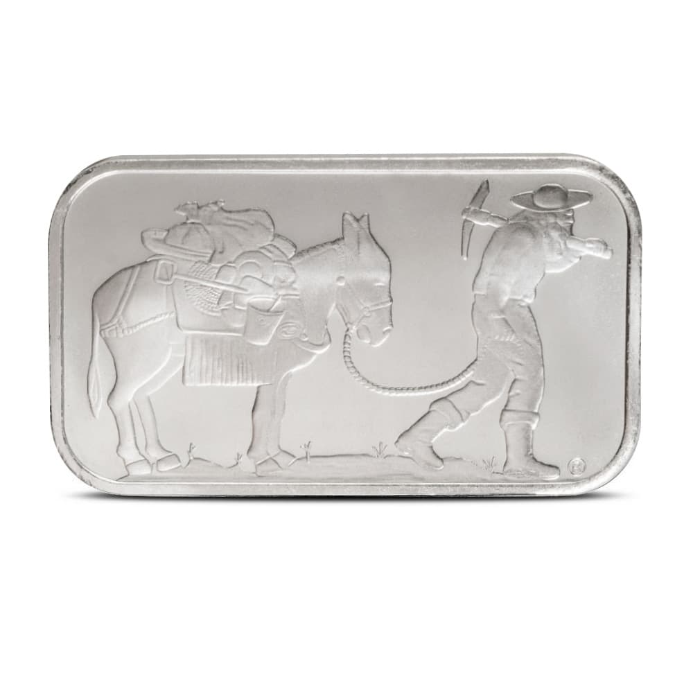 1 oz SilverTowne Retro Prospector Silver Bar (New)