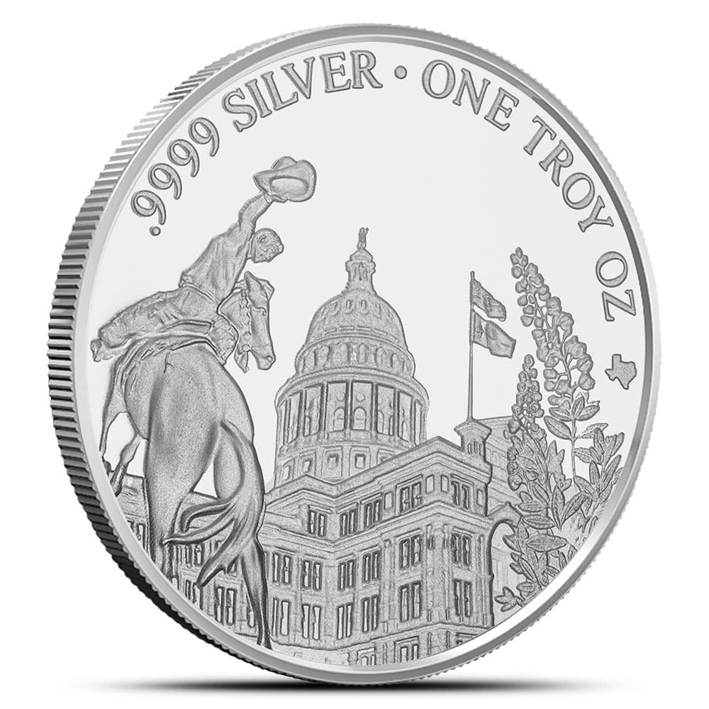 2018 1 oz Texas Mint State Capitol Silver Round