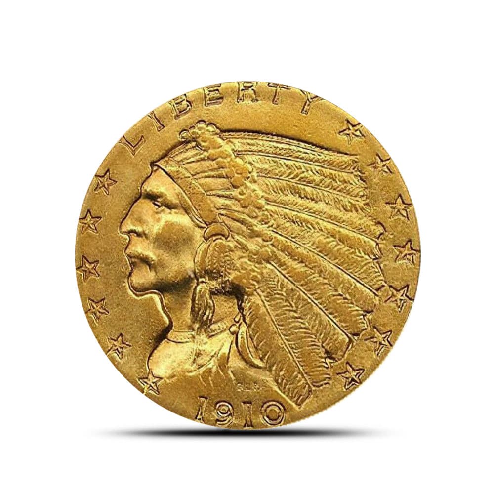 Pre-33 $2.50 Indian Quarter Eagle Gold Coin Cleaned