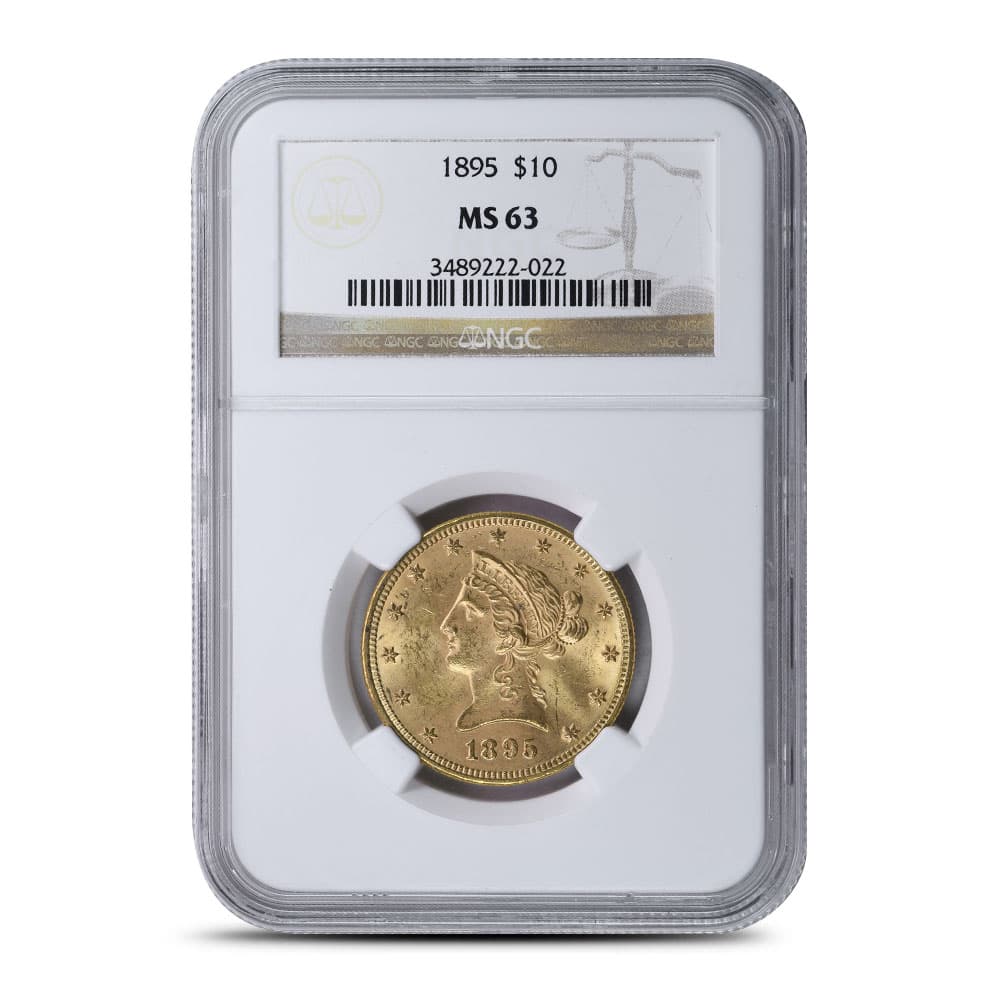 1895 Pre-33 $10 Liberty Gold Eagle Coin MS63 (PCGS or NGC)