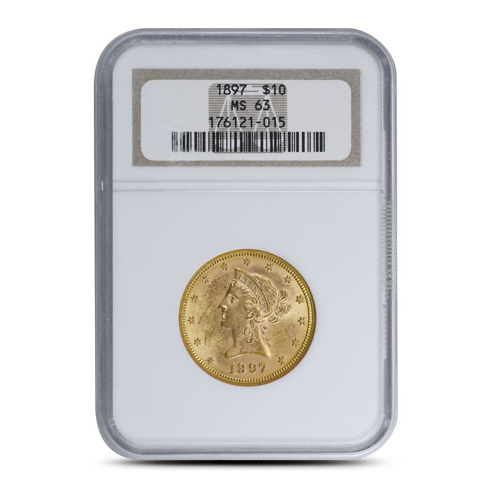 1897 Pre-33 $10 Liberty Gold Eagle Coin MS63 (PCGS or NGC)