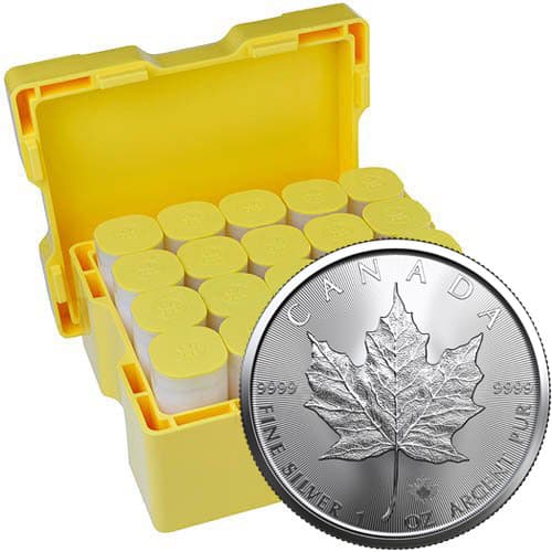 2023 1 oz Canadian Silver Maple Leaf Monster Box (500 Coins, BU)