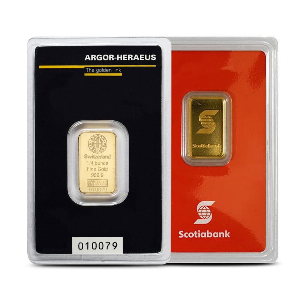 1/4 oz Gold Bar (Varied Condition, Any Mint)