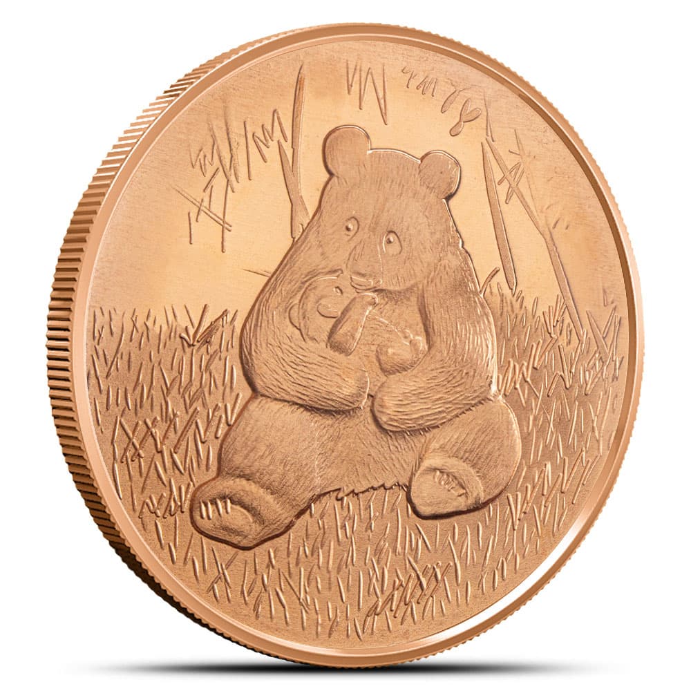 1 oz SilverTowne Panda Copper Round (New)