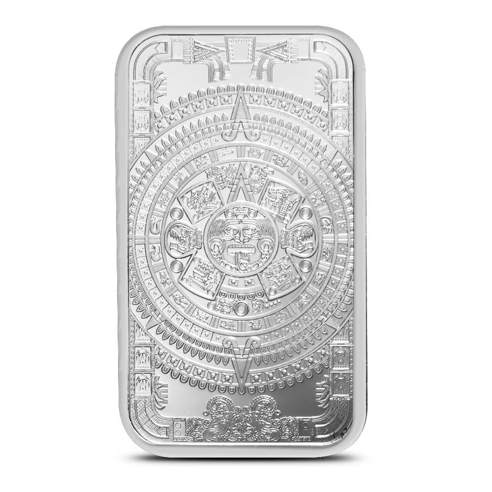 1 oz Aztec Calendar Silver Bar