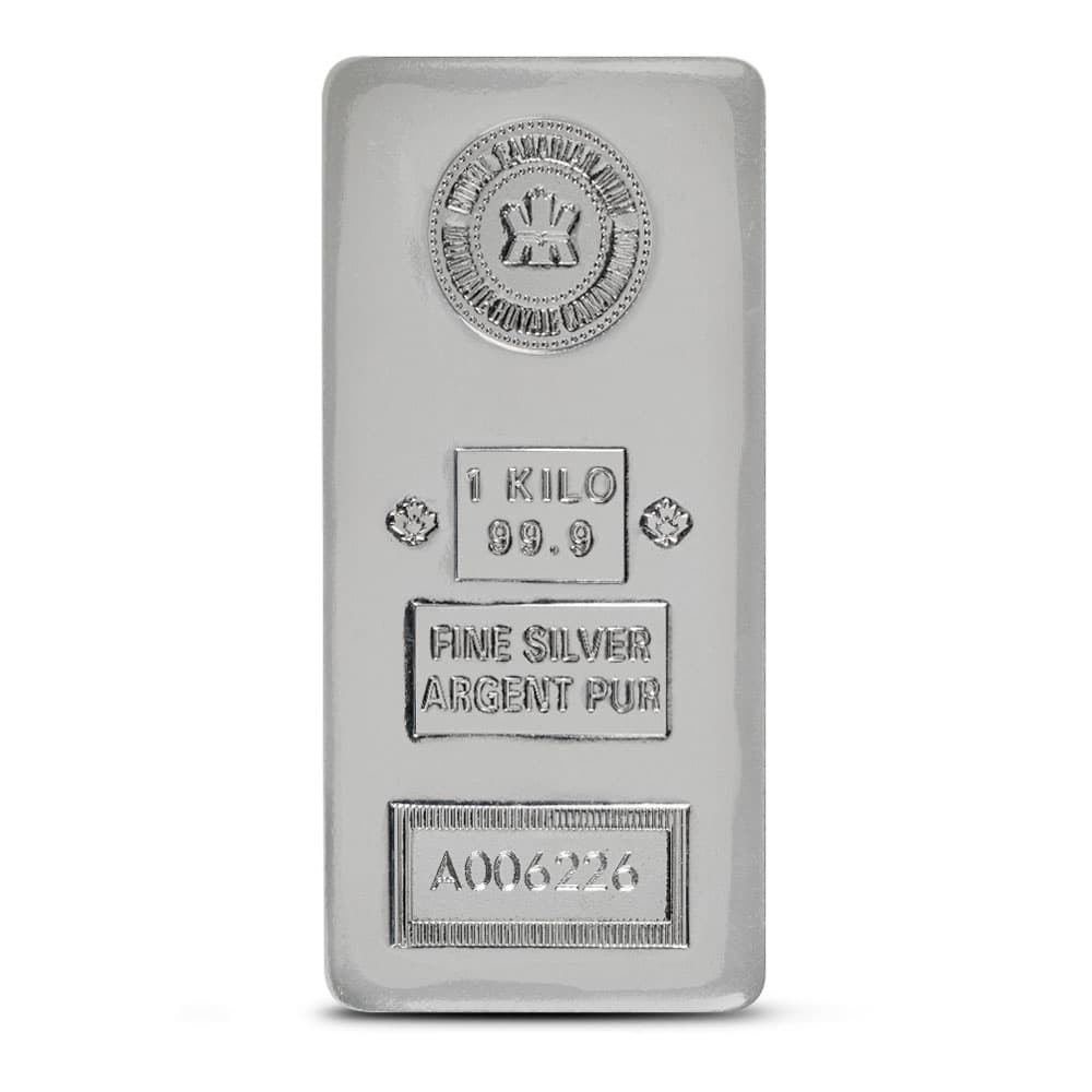 1 Kilo (RCM) Royal Canadian Mint Silver Bar (New)