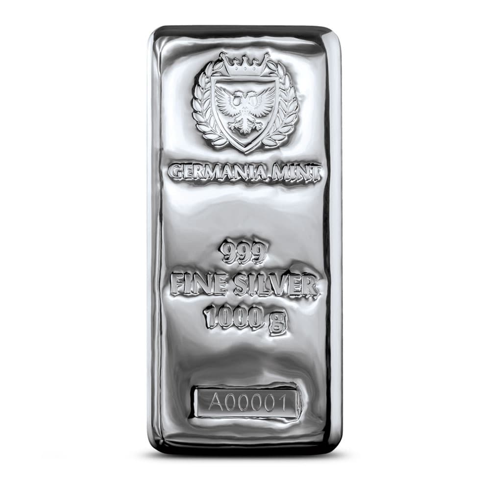 1 Kilo Germania Mint Cast Silver Bar (New) - Aug 23, 2024