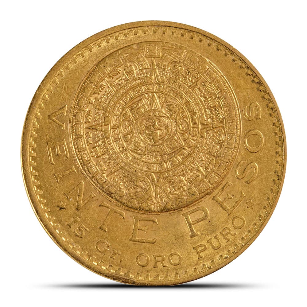 20 Peso Mexican Gold Coin Random Year, Varied Condition