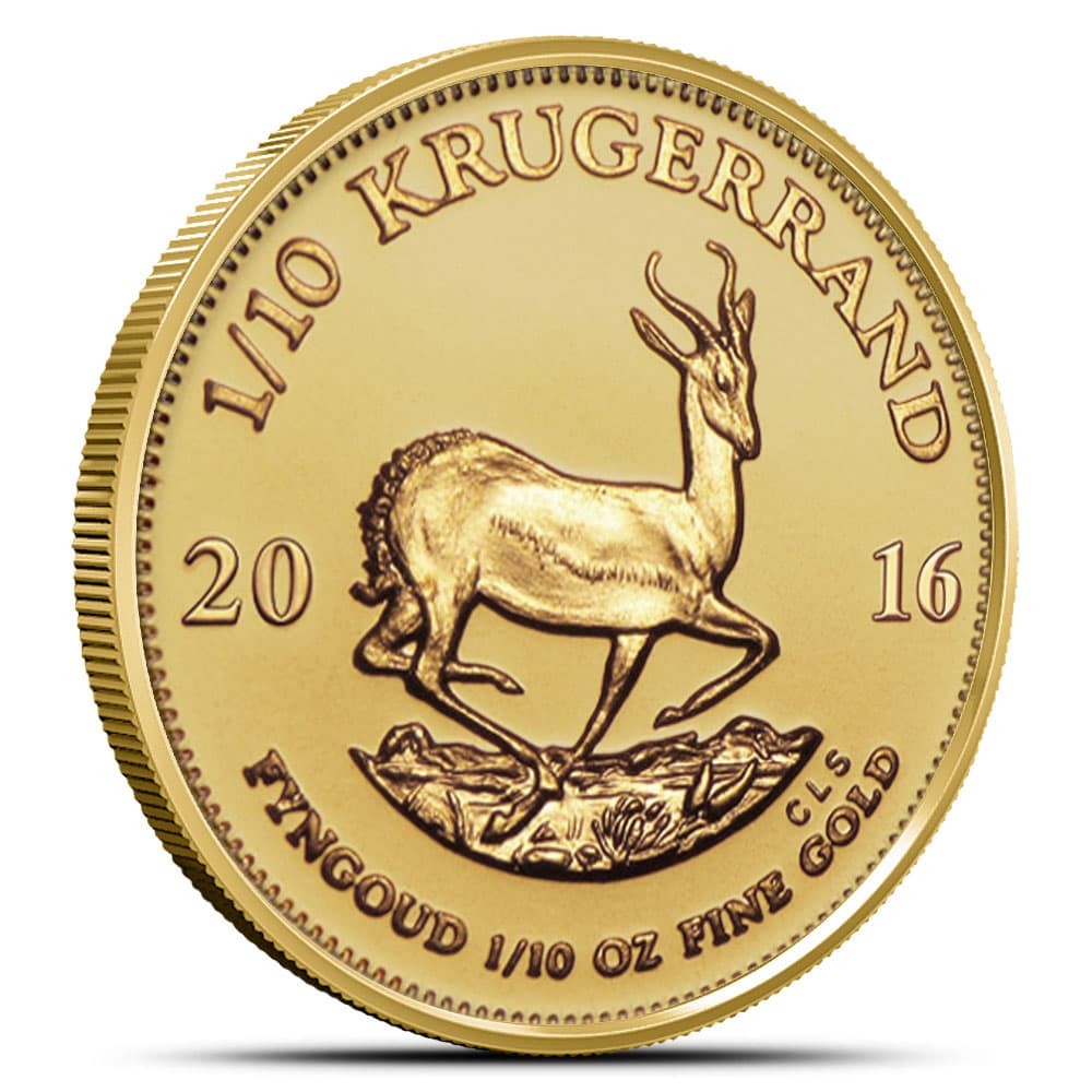 1/10 oz South African Gold Krugerrand Coin (Random Year)