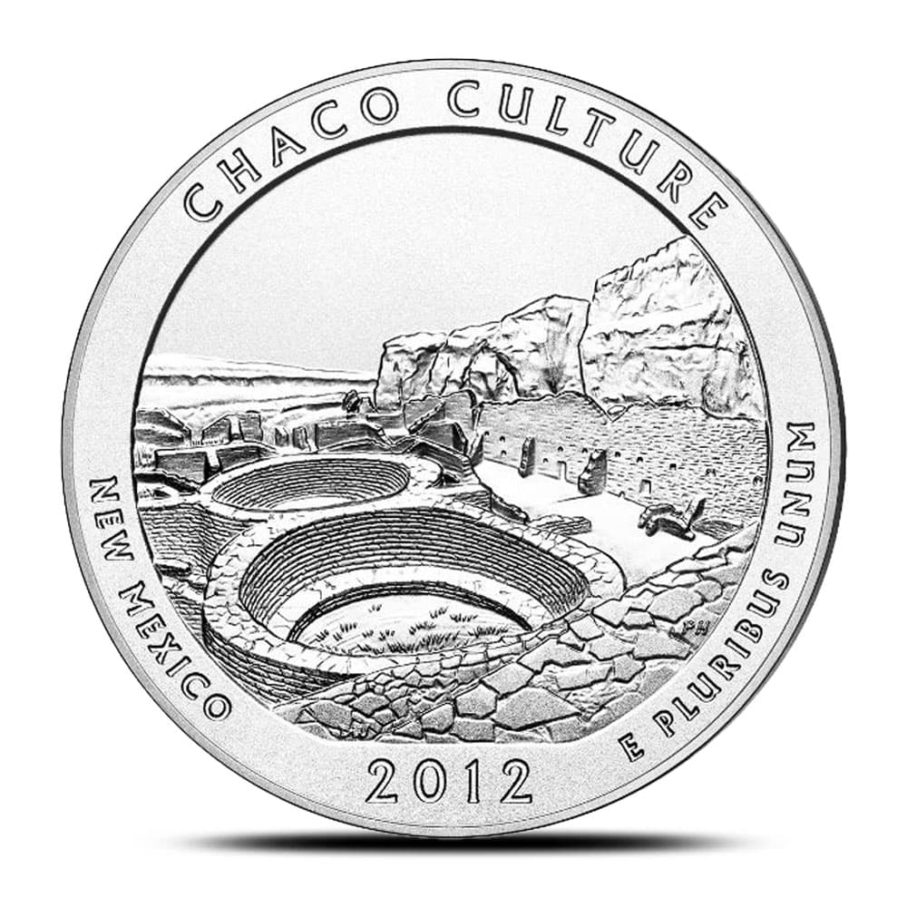 2012 5 oz ATB Chaco Culture National Park Silver Coin