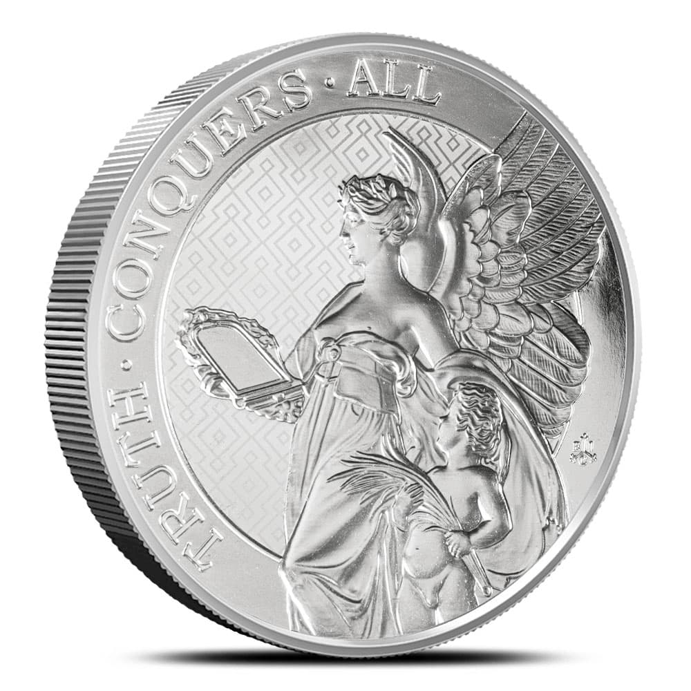 2022 5 oz St. Helena Silver Queen’s Virtues Truth Coin (BU)