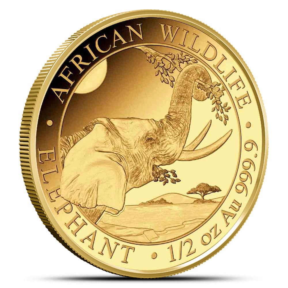 2023 1/2 oz Somalia Gold Elephant Coin (BU)