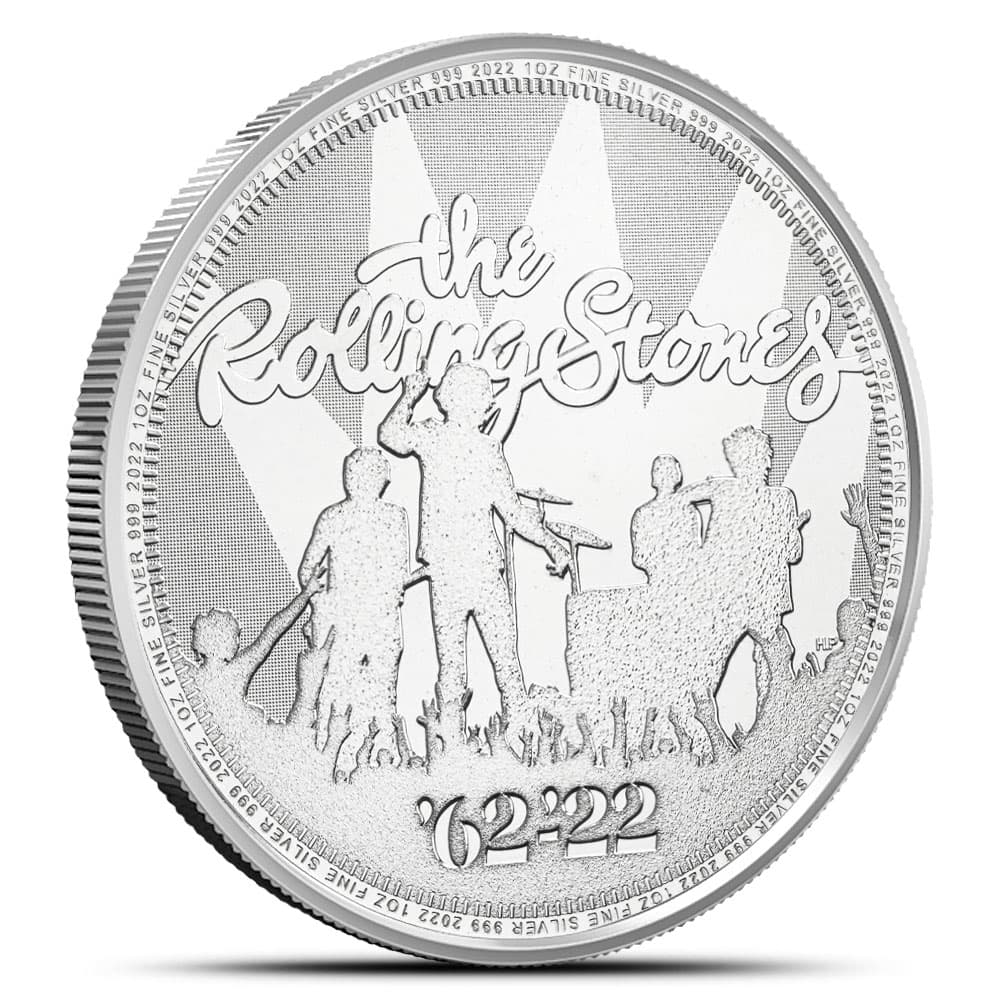 2022 1 oz British Music Legends The Rolling Stones Silver Coin (BU)