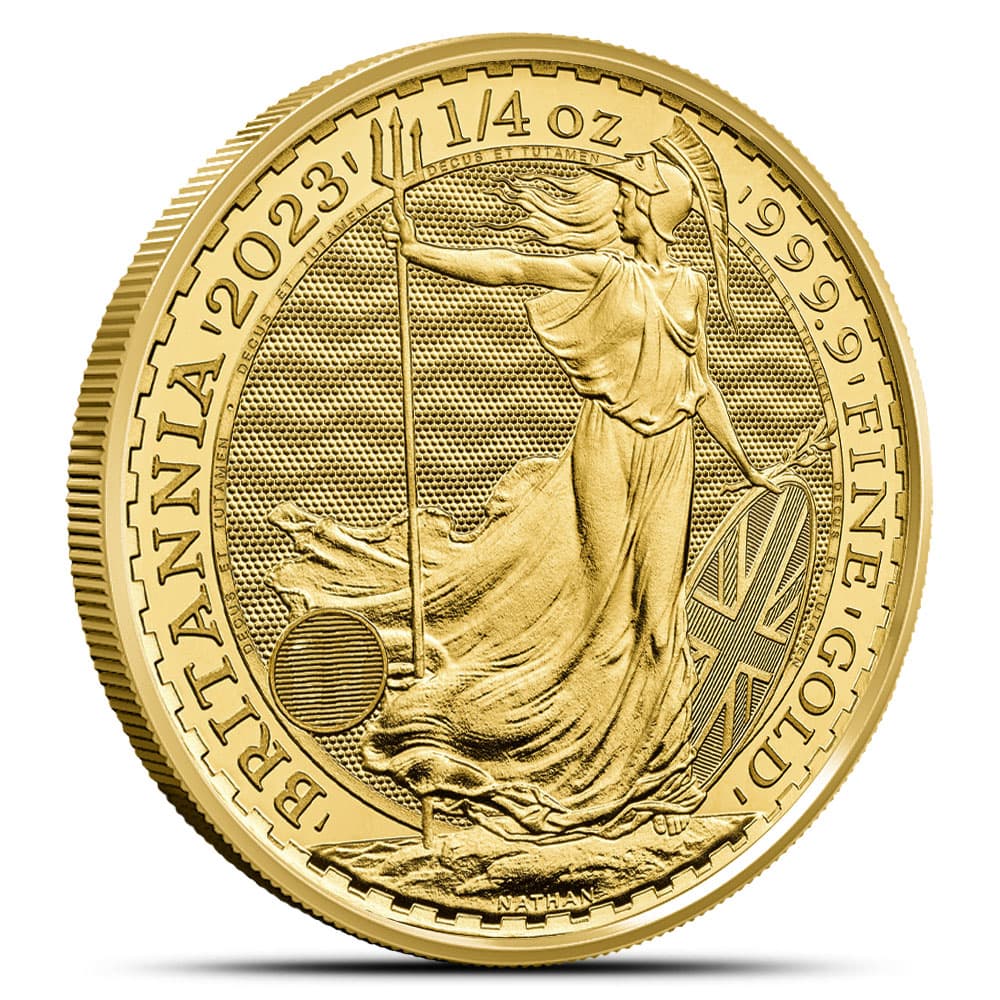 2023 1/4 oz British Gold Britannia Coin (BU, King Charles Obverse)