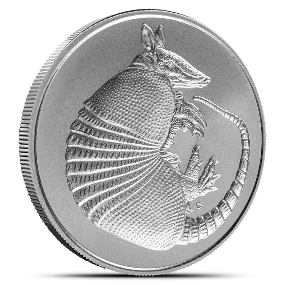 1 oz Don’t Mess With Texas Armadillo Silver Round (New)