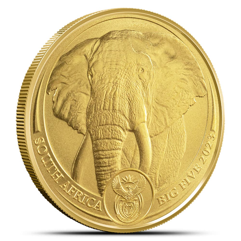 2023 1 oz South African Gold Big Five Elephant Coin (BU)