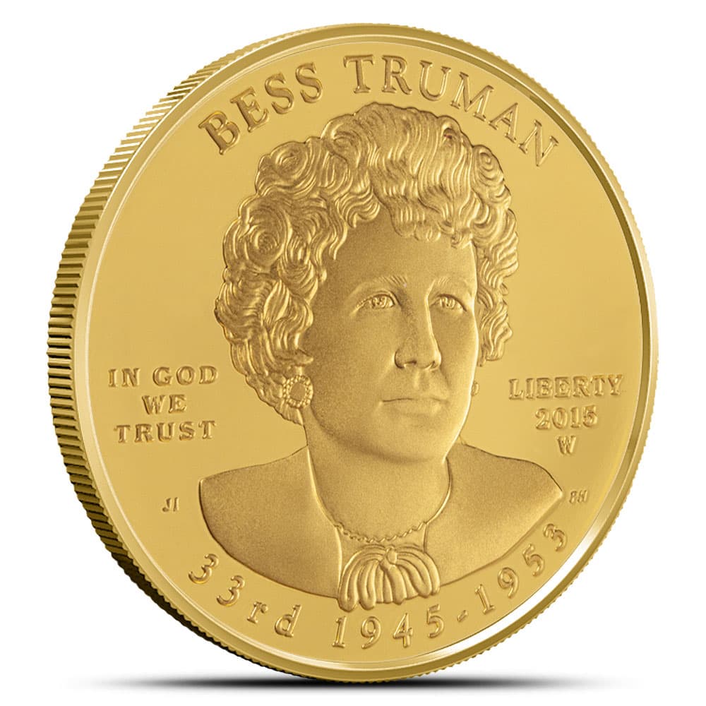 2015-W 1/2 oz Proof US Mint First Spouse Bess Truman Gold Coin (Box + CoA)