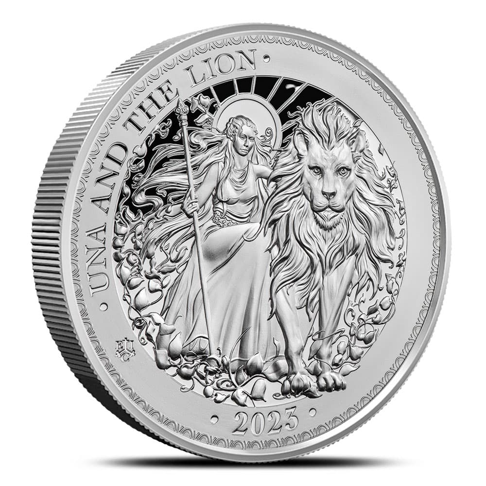 2023 5 oz Proof St. Helena Silver Una and The Lion Coin