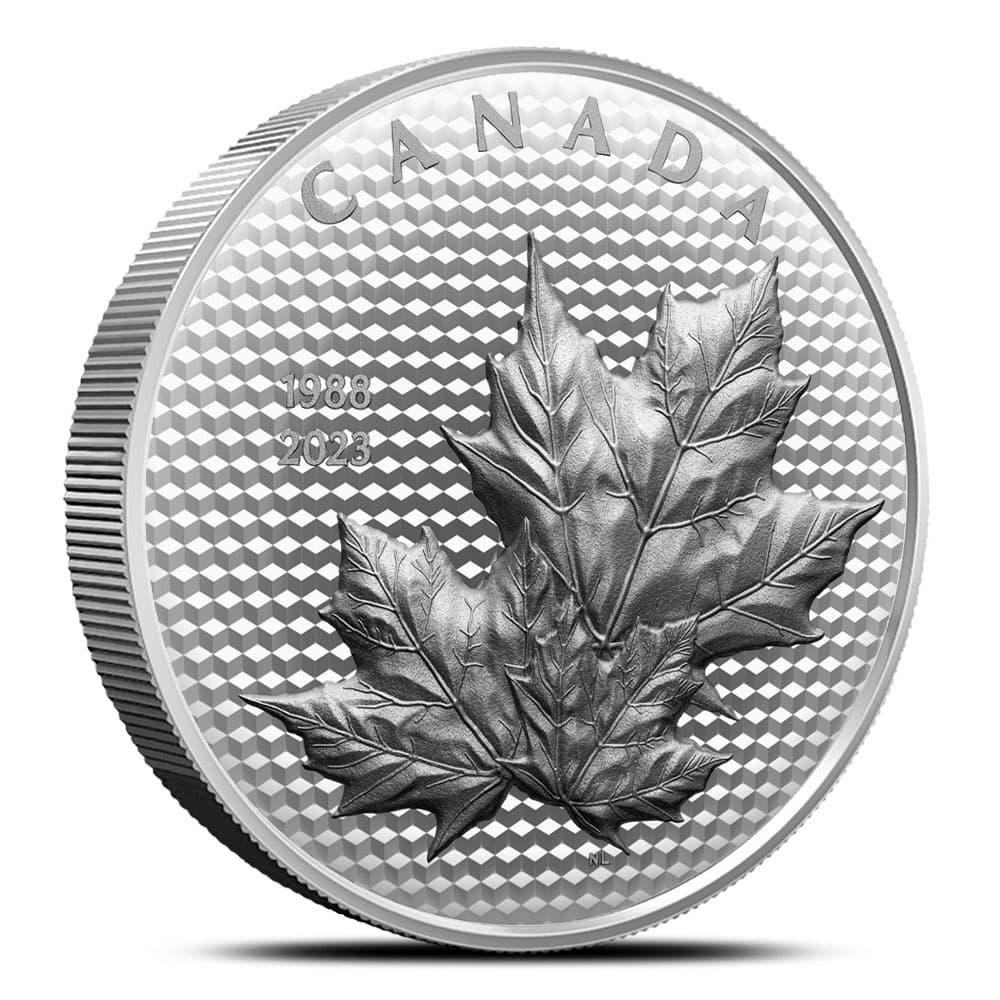 2023 5 oz Proof Canadian Silver Maple Leaves In Motion Coin (Box + CoA)