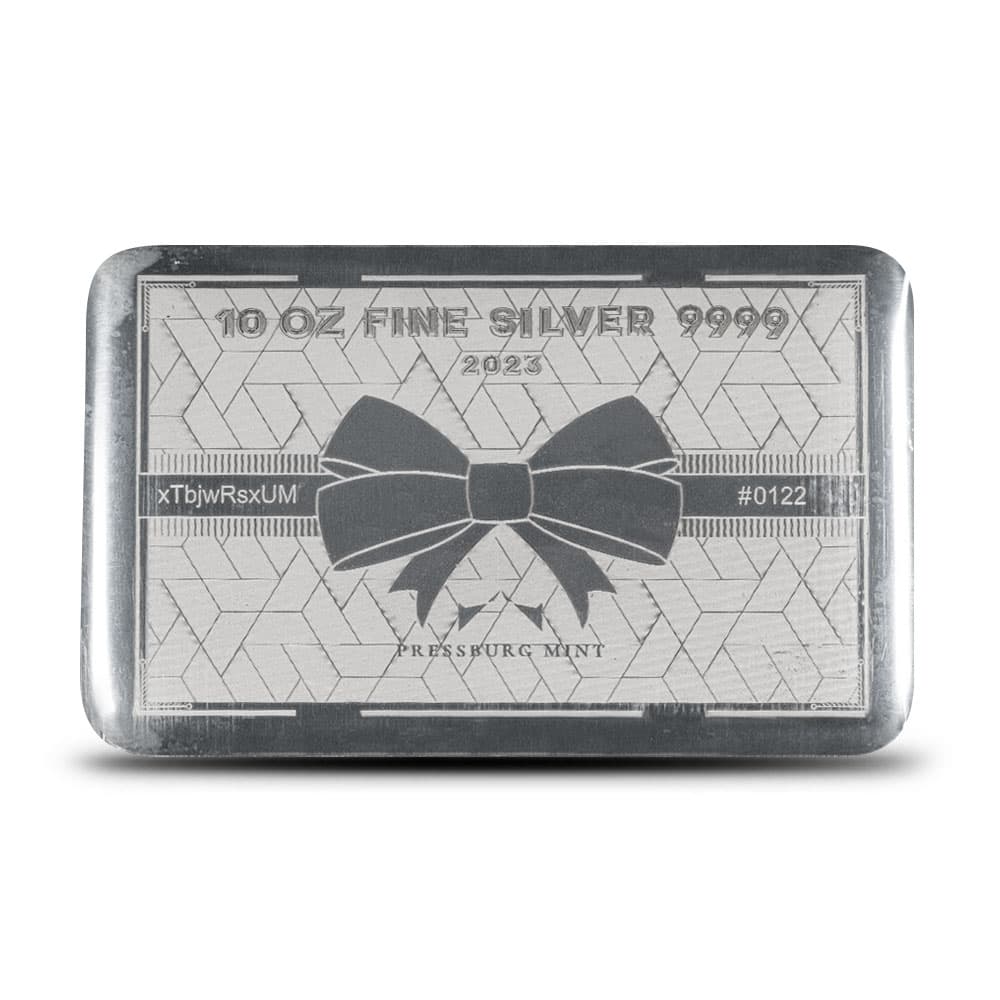 2023 10 oz Gift Rectangular Silver Bar (New)