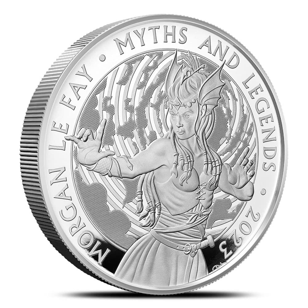 2023 2 oz Proof British Silver Morgan Le Fay Coin (Box + CoA)