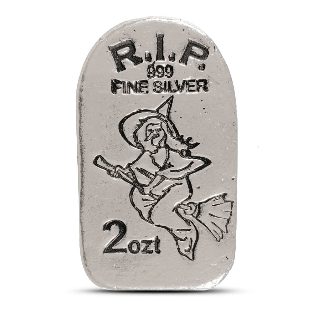 2 oz Monarch Tombstone Witches Silver Bar