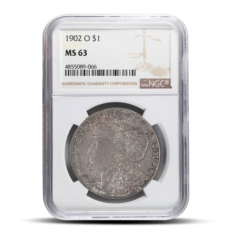 1902-O Morgan Silver Dollar Coin NGC MS63