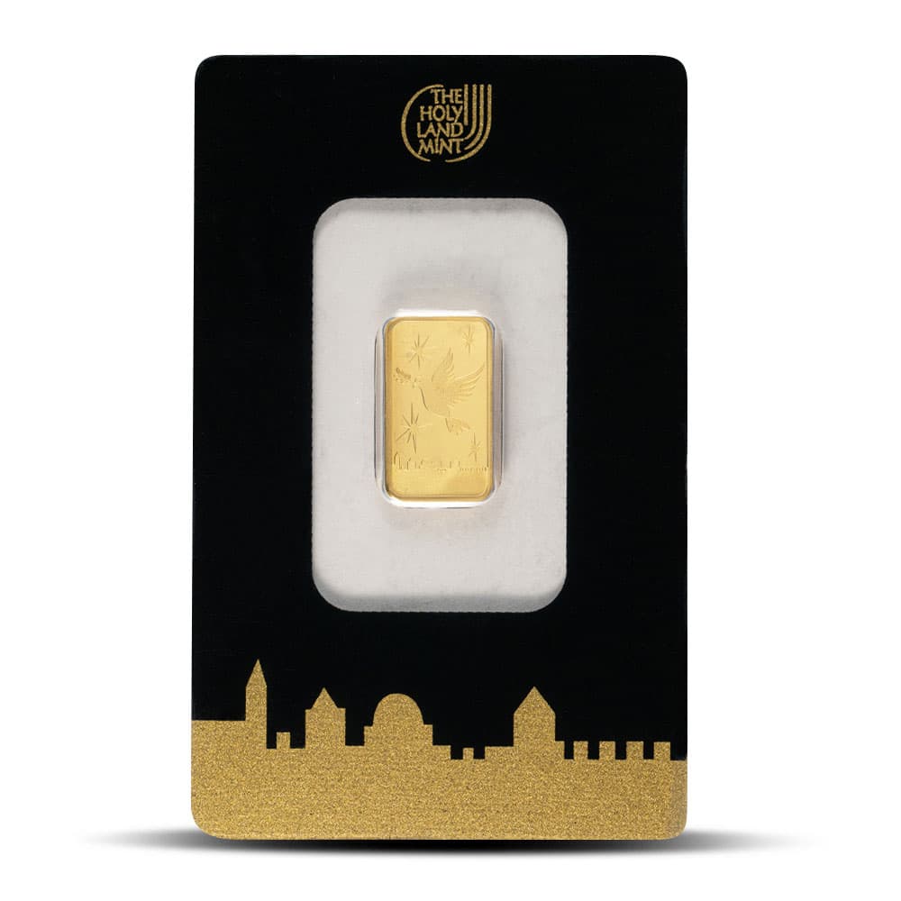 2.5 Gram The Holy Land Mint Gold Bar (New w/ Assay)