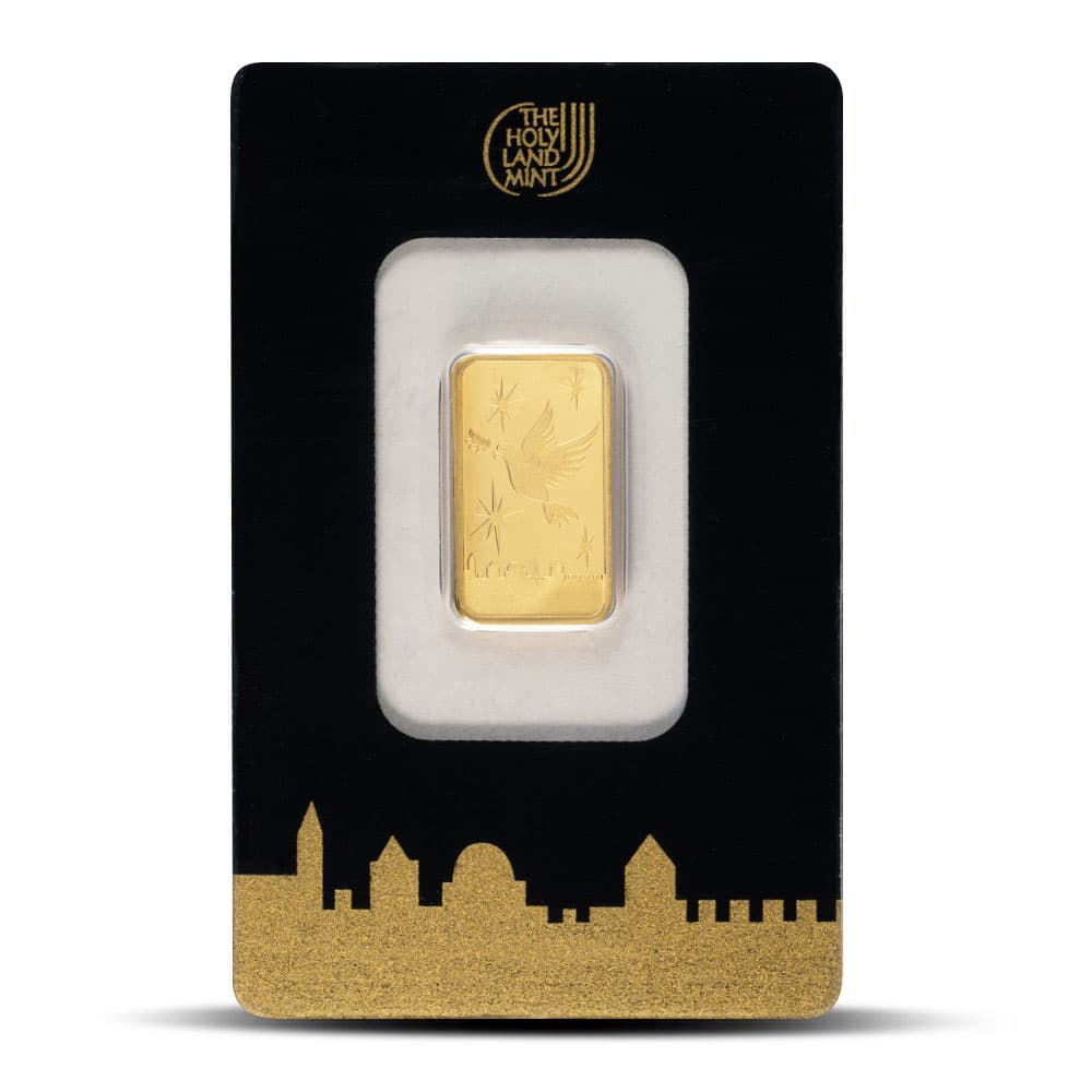 5 Gram The Holy Land Mint Gold Bar (New w/ Assay)