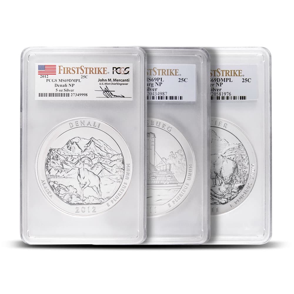 5 oz ATB Silver Coin MS69 (Varied Label, PCGS or NGC)