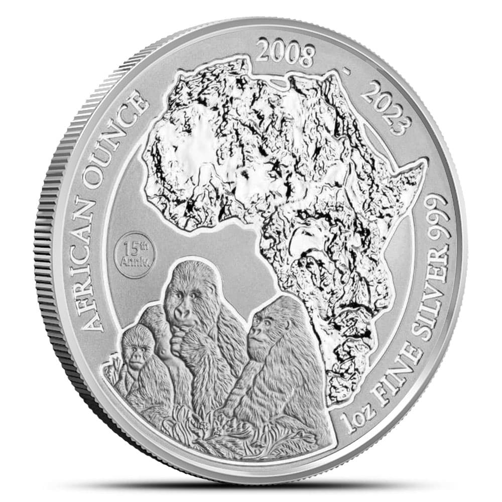 2023 1 oz Rwandan Mountain Gorilla Silver Coin (BU)