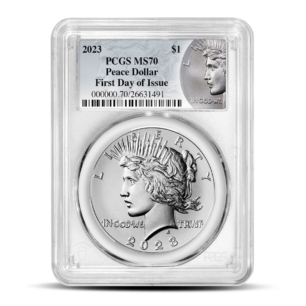 2023 Peace Silver Dollar PCGS MS70 FDOI