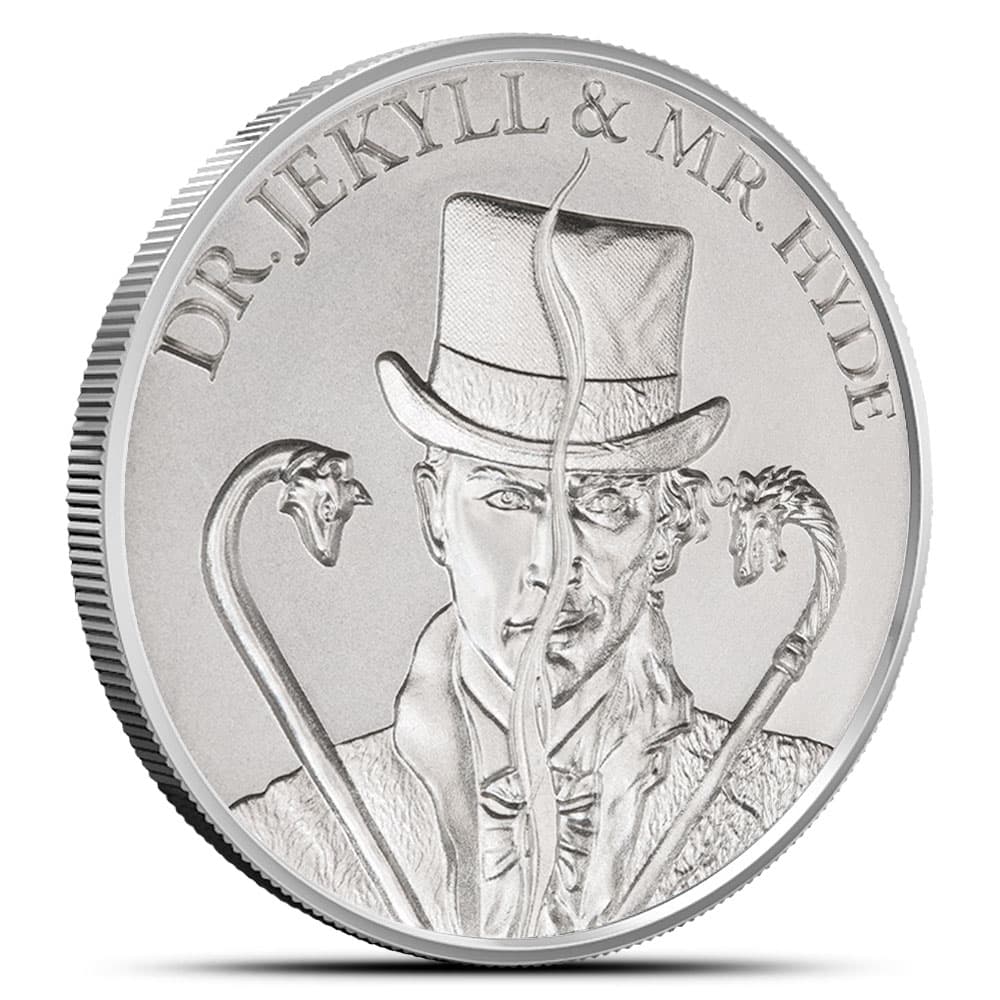 1 oz Vintage Horror Dr. Jekyll and Mr. Hyde Silver Round (New)