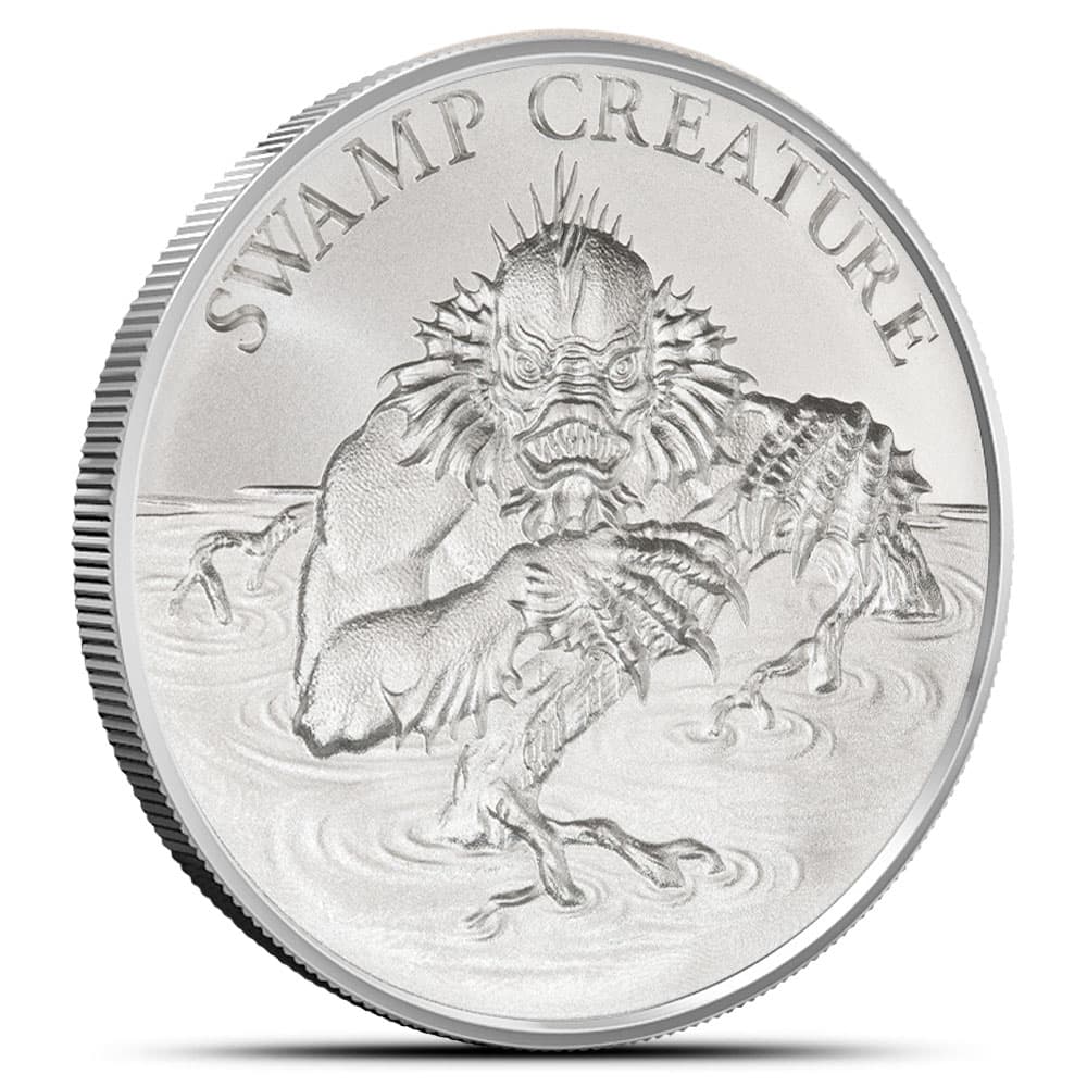 1 oz Vintage Horror Swamp Creature Silver Round (New)