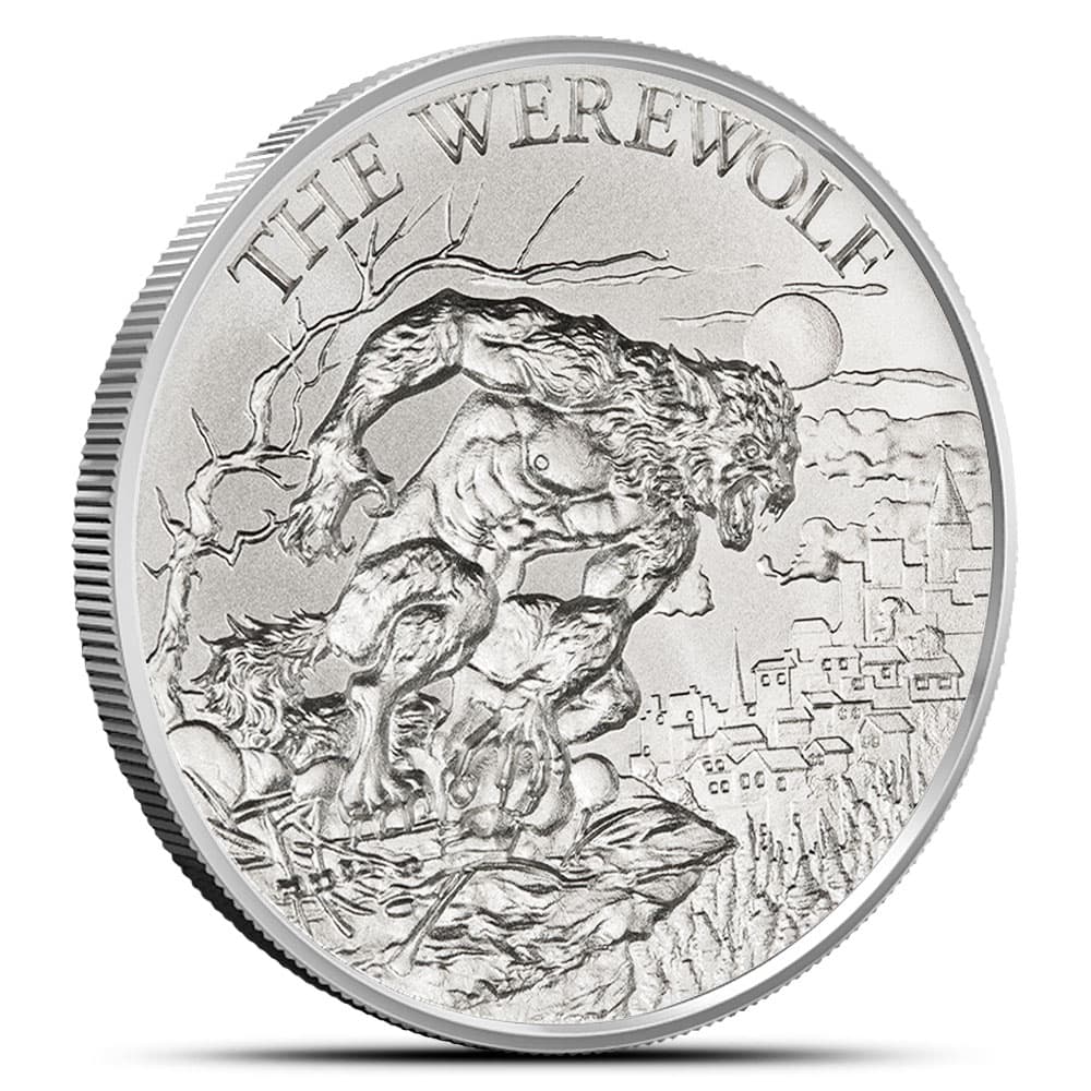 1 oz Vintage Horror The Werewolf Silver Round (New)