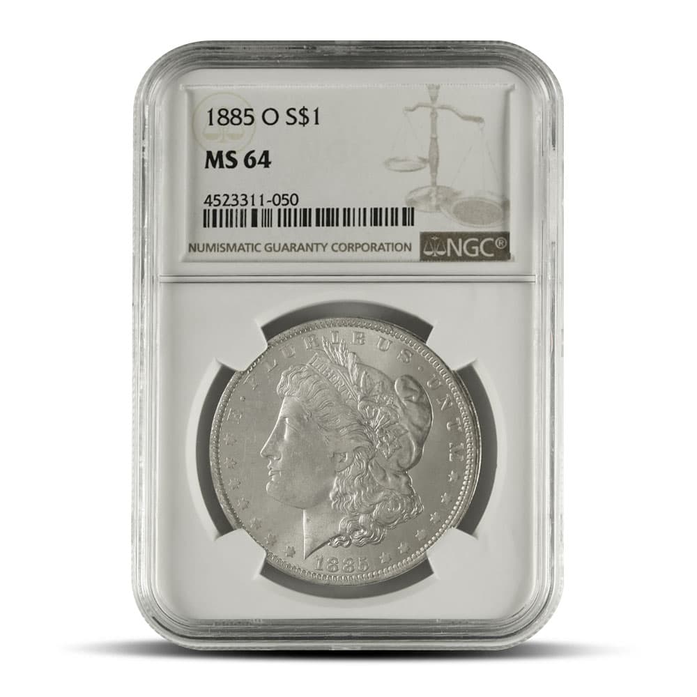 1885-O Morgan Silver Dollar Coin NGC MS64