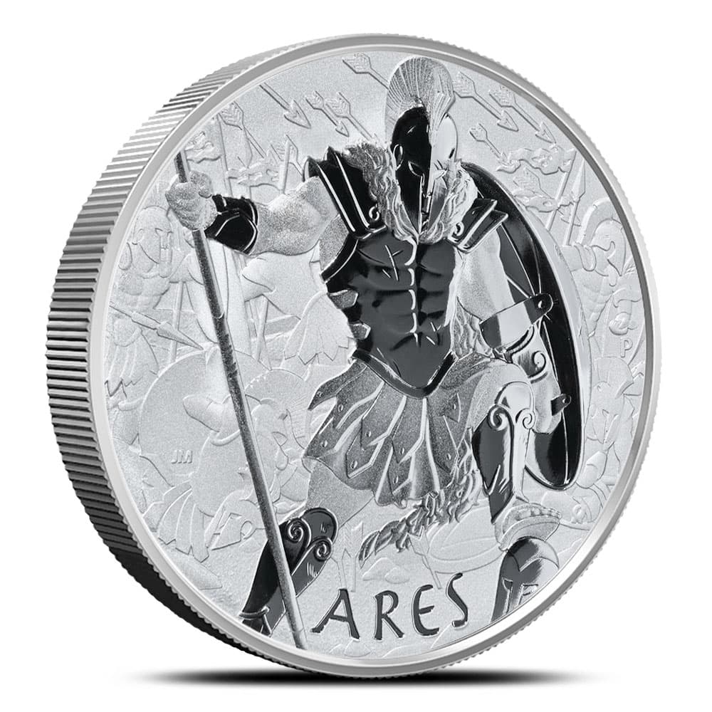 2023 5 oz Tuvalu Gods of Olympus Ares Silver Coin (BU)