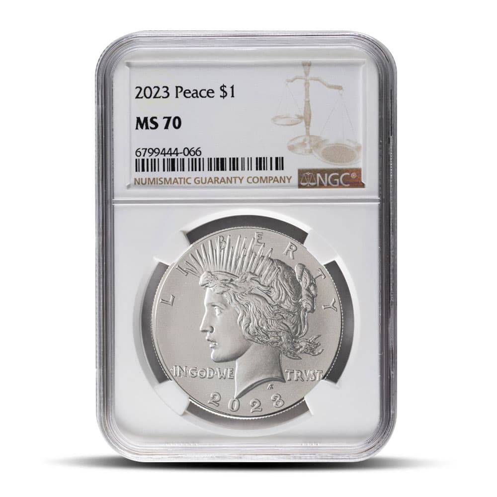 2023 Peace Silver Dollar Coin NGC MS70