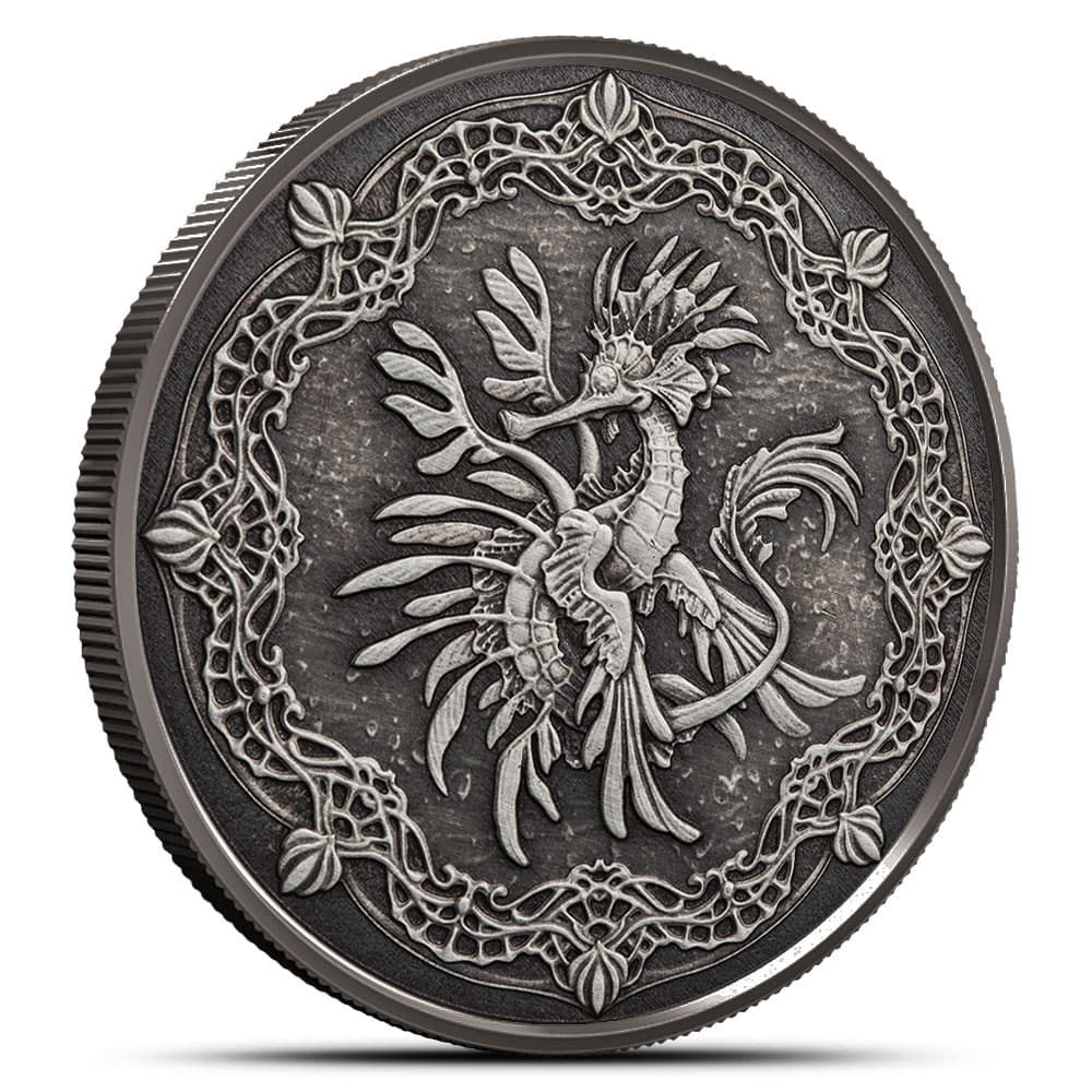 2022 1 oz Antique Samoa Silver Sea Dragon Coin (BU)