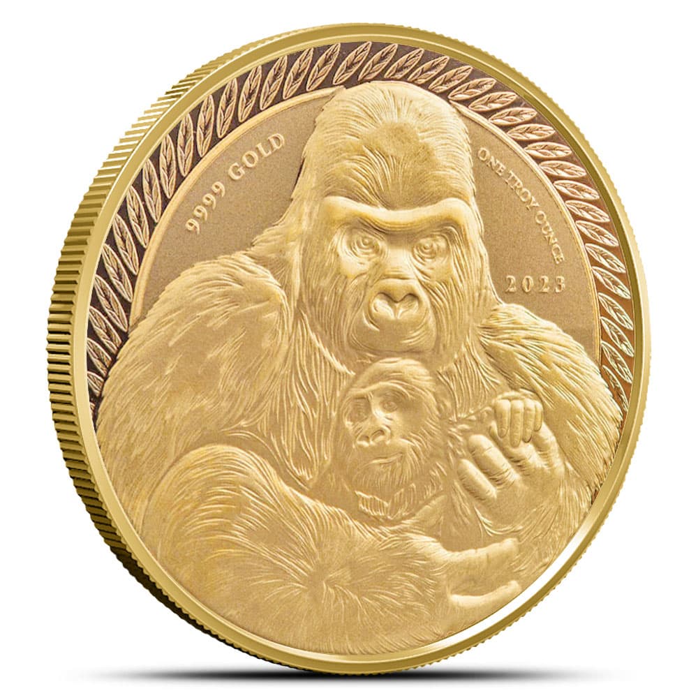 2023 1/10 oz Proof Congo Gold Silverback Gorilla Coin