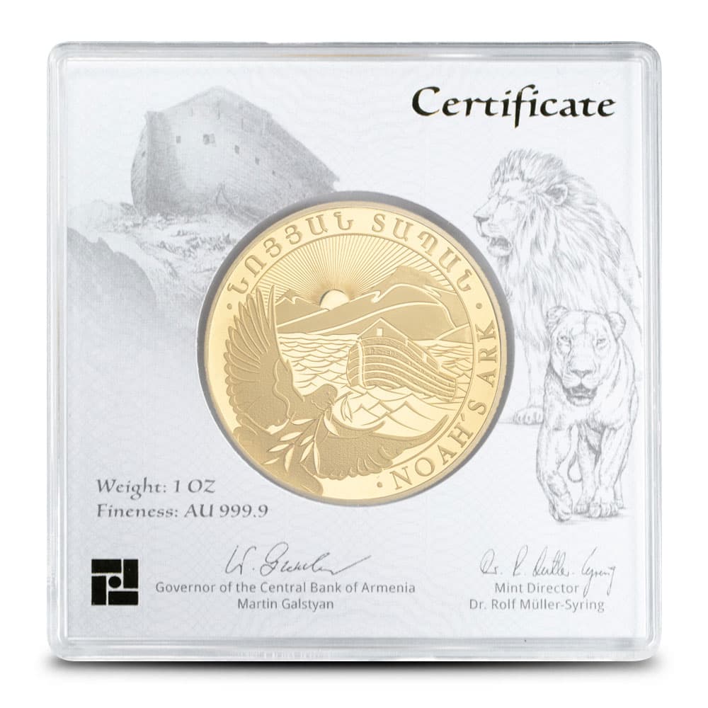 2024 1 oz Armenian Gold Noah’s Ark Coin (BU)