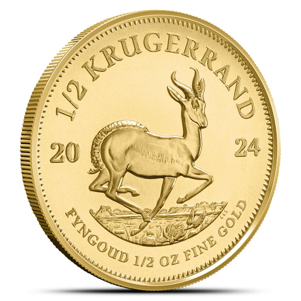 2024 1/2 oz South African Gold Krugerrand Coin (BU)