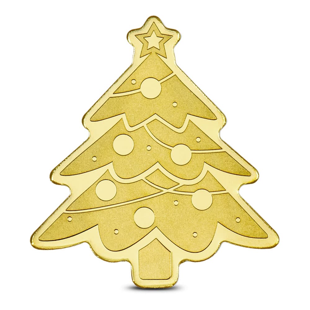 2023 1/2 Gram Palau Gold Christmas Tree Shaped Coin