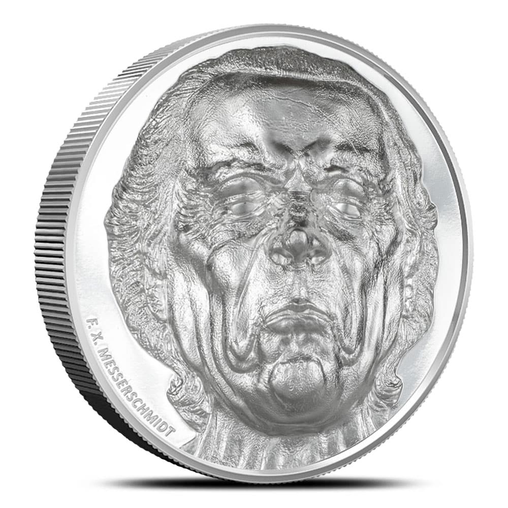 2023 2 oz Proof Cook Islands Silver Striking Heads The Vexed Man Coin