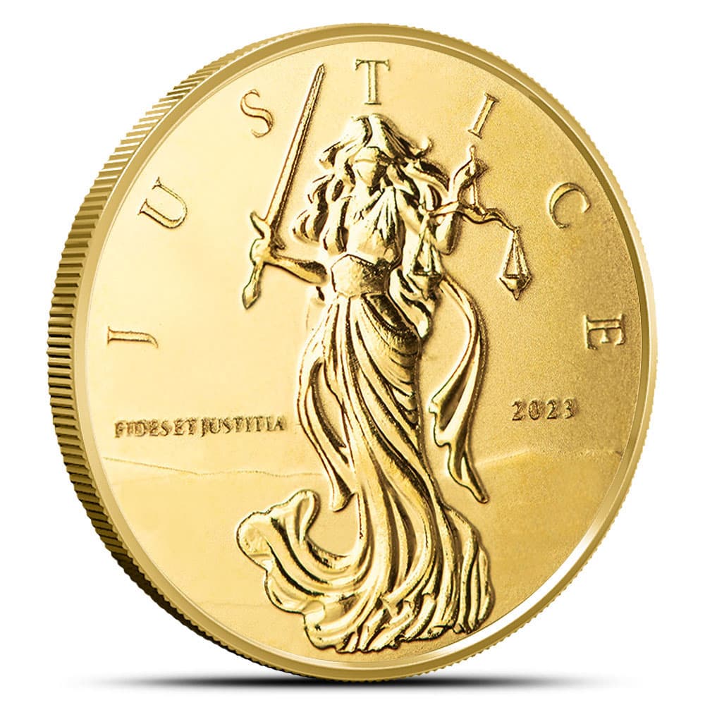 2023 1/10 oz Proof Gibraltar Gold Lady Justice Coin