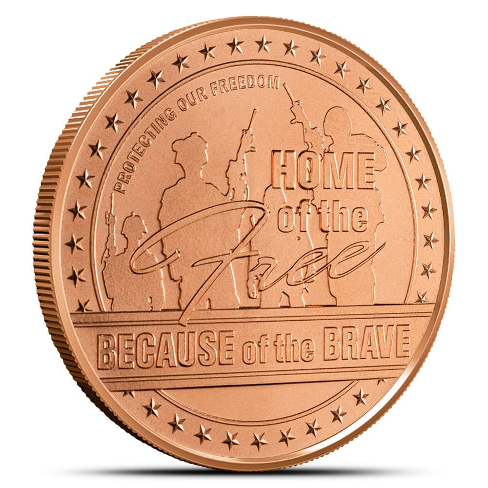 1 oz GSM Home of the Free Copper Round (New)