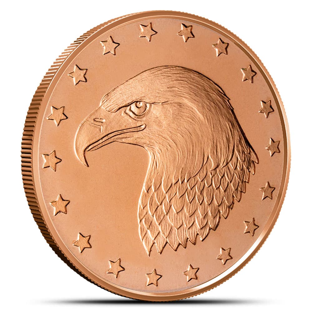 1 oz GSM Eagle Head Copper Round (New)