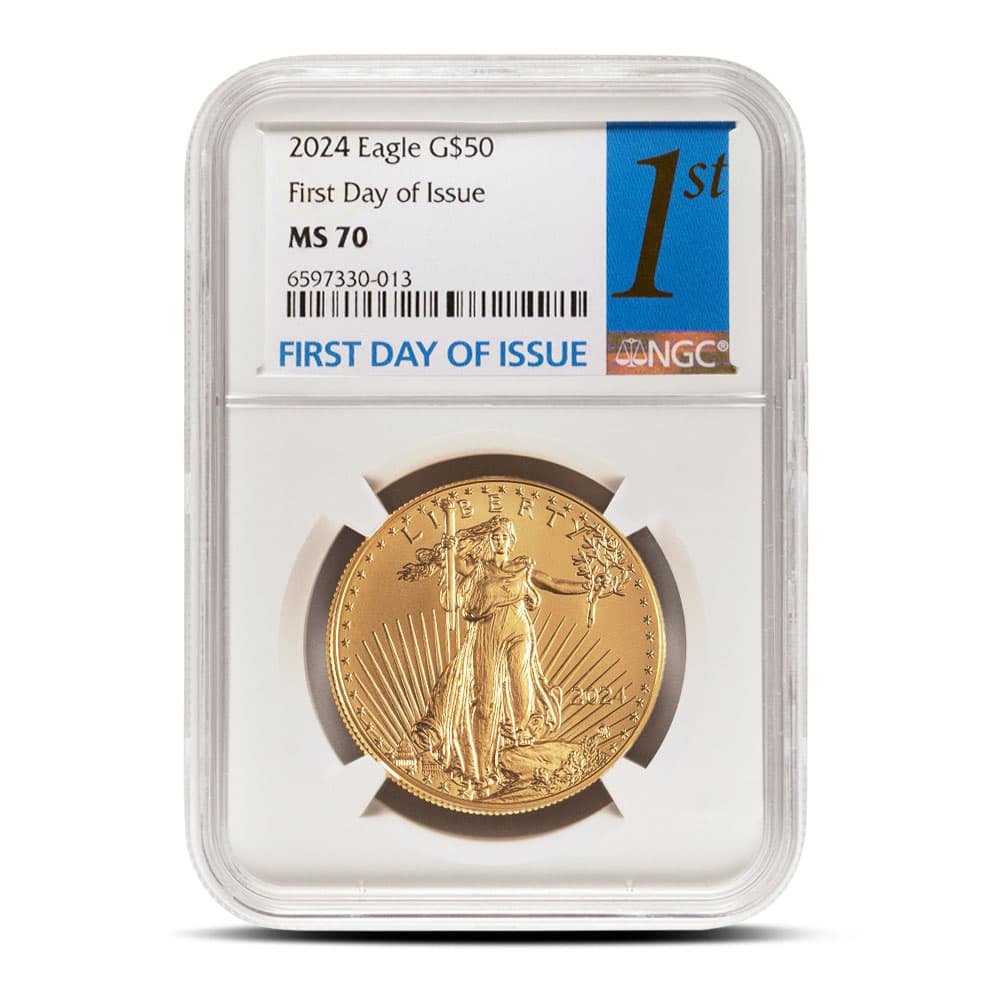 2024 1 oz American Gold Eagle Coin NGC MS70 FDOI