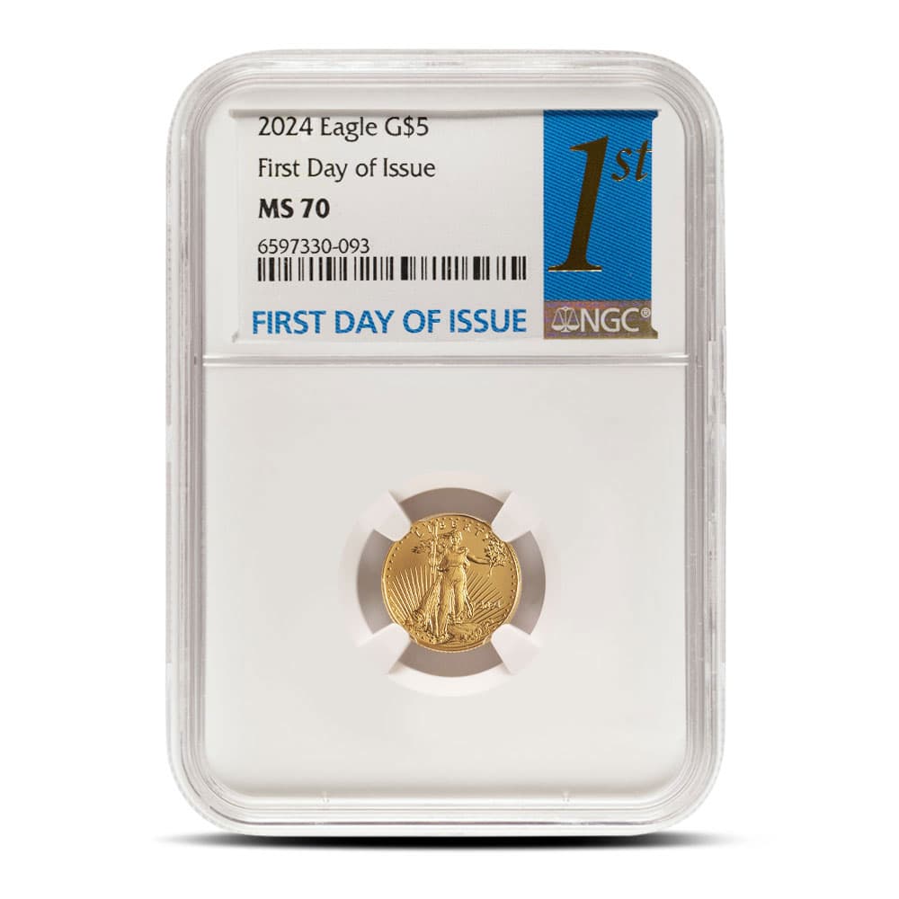 2024 1/10 oz American Gold Eagle Coin NGC MS70 FDOI