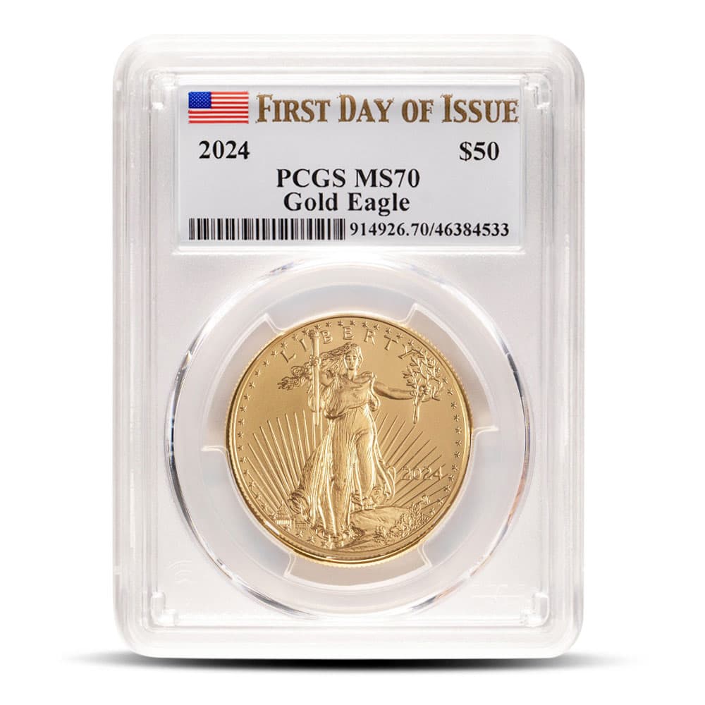 2024 1 oz American Gold Eagle Coin PCGS MS70 FDOI